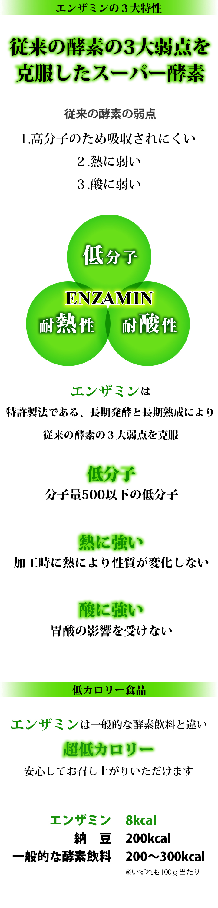 エンザミン特長